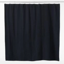 Ileana Organic Cotton Black Shower Curtain 72" -Home Furnishing Shop IleanaBlkOrgCttnShwrCrtnAVSSF23