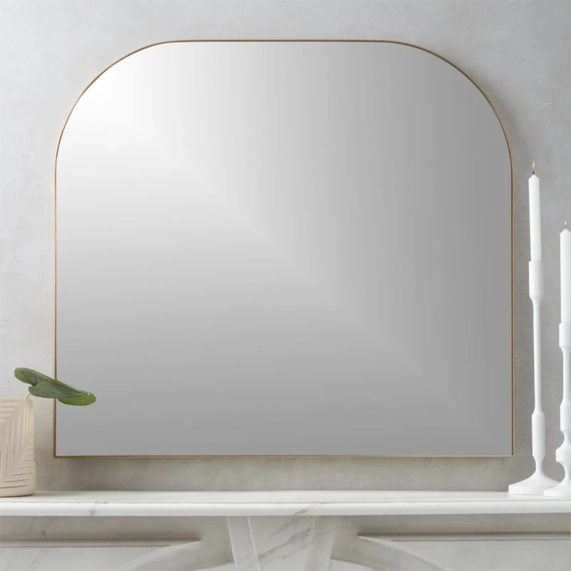 Infinity Brass Mantel Wall Mirror 42"x37" 3 Infinity Brass Mantel Wall Mirror 42"x37"