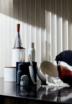 Acacia And Stainless Steel Cone Cheese Grater -Home Furnishing Shop IshiWhiteMarbleCanisterNV19