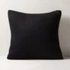 Ivy Black Cashmere Throw Pillow With Down-Alternative Insert 20" 2 Ivy Black Cashmere Throw Pillow With Down-Alternative Insert 20" -Home Furnishing Shop IvyCshmrBlkPillow20x20SHS22