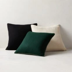 Ivy Black Cashmere Throw Pillow With Down-Alternative Insert 20" 8 Ivy Black Cashmere Throw Pillow With Down-Alternative Insert 20" -Home Furnishing Shop IvyCshmrPillow20x20GroupFHS22