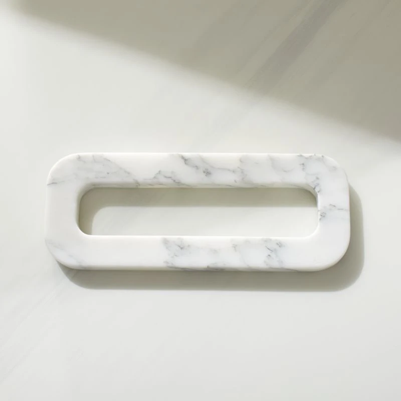 Link White Marble Trivet 3 Link White Marble Trivet