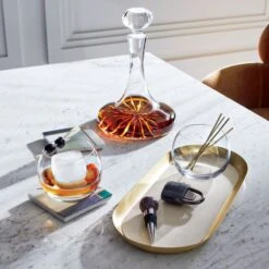 Dial Hand Cut Decanter -Home Furnishing Shop JaxLeatherBarTrayAG20 1x1