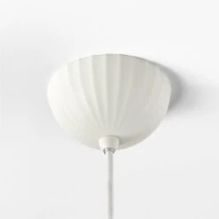 Jeanne Fluted White Porcelain Dome Pendant Light -Home Furnishing Shop JeanneFltdPrclnPendantSSS23