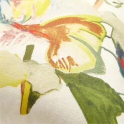 Jungle Floral Linen Throw Pillow With Down Alternative Insert 23'' -Home Furnishing Shop JungleFloralPillow23inAVSSS23