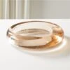 Bangle Dirty Rose Glass Decorative Bowl -Home Furnishing Shop KMBangleAmberLowGlassBowlSHF20