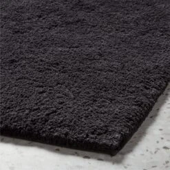 Kalani Organic Cotton Black Bath Runner Rug 24"x60" -Home Furnishing Shop KalaniBlackBathMatAVSHF23