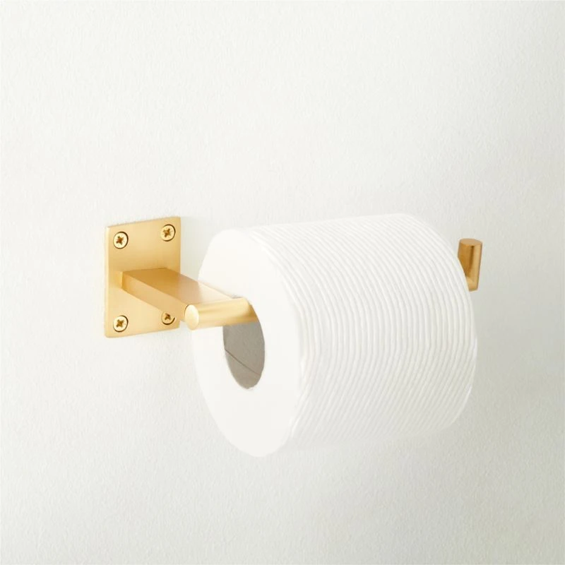 Kela Brushed Brass Wall Mounted Toilet Paper Holder 4 Kela Brushed Brass Wall Mounted Toilet Paper Holder - Image 2