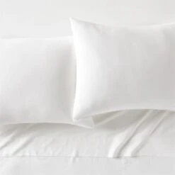 Keyne TENCEL™ Lyocell Linen-Blend White Sheet Set And Pillowcases