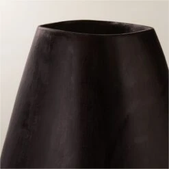 Kinsale Black Teak Wood Vase -Home Furnishing Shop KinsaleBlackTeakVaseAVSHF23
