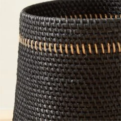 Korin Black Rattan Decorative Basket Small -Home Furnishing Shop KorinRttnBkTallBasketSmAVSHF23