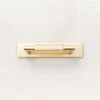 Lavau Unlacquered Brass Cabinet Handle With Backplate 3" -Home Furnishing Shop LavauHndlWBkpltUlqdBs3inSHF23
