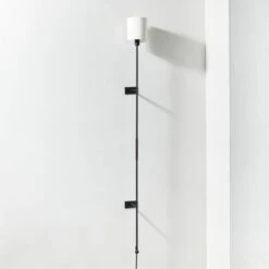Leggero Black Pole Plug-In Wall Sconce