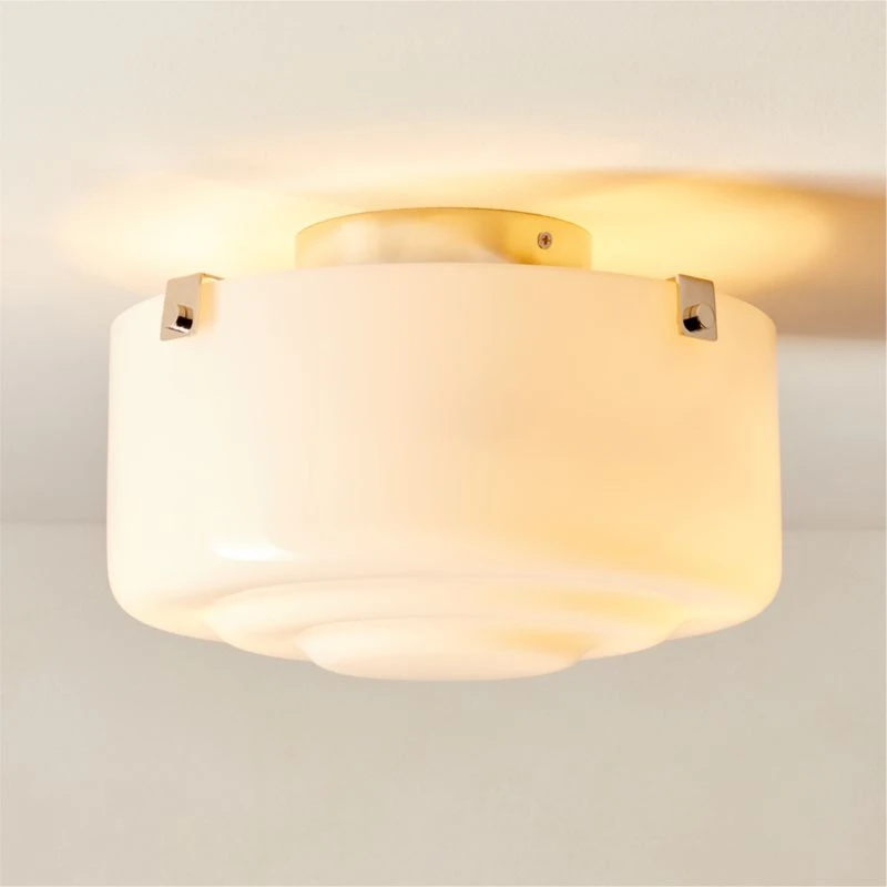 Lenon Polished Nickel Flush Mount Light 4 Lenon Polished Nickel Flush Mount Light - Image 2