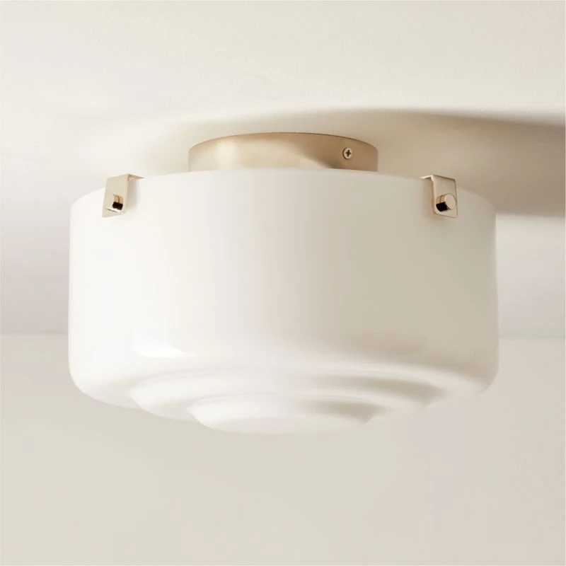 Lenon Polished Nickel Flush Mount Light 3 Lenon Polished Nickel Flush Mount Light