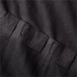 EUROPEAN FLAX™-Certified Linen Black Window Curtain Panel 48''x84'' -Home Furnishing Shop LinenBlack96CurtainPnlAV3SHS23