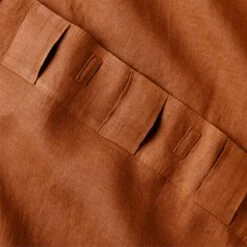 Glazed Ginger Linen Window Curtain Panel 48''x84'' -Home Furnishing Shop LinenGlazedGinger96PanelAV3SHS23