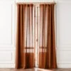 Glazed Ginger Linen Window Curtain Panel 48''x84'' -Home Furnishing Shop LinenGlazedGinger96PanelSHS23
