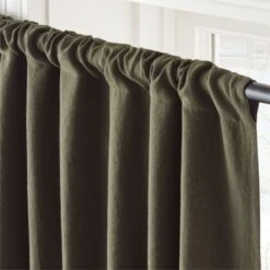 Forest Green Linen Blackout Window Curtain Panel 48''x84'' 9 Forest Green Linen Blackout Window Curtain Panel 48''x84'' -Home Furnishing Shop LinenGnBkOt96CurtainPnlAVSHS23