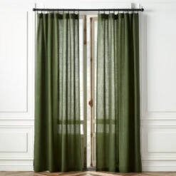 Boule Black Curtain Rod With Black Finials 28"-48"x1.25" -Home Furnishing Shop LtwghtWlDpGrnCrtnPnl96inSHF22