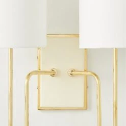 Lucerne Polished Brass Double Wall Sconce Light -Home Furnishing Shop LucernePldBrsNIvyDblScncAVSHS23