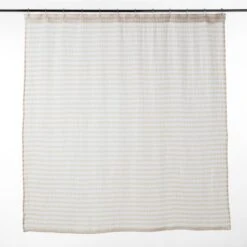 Maren Organic Cotton Striped Shower Curtain 72" 8 Maren Organic Cotton Striped Shower Curtain 72" -Home Furnishing Shop MarenStrdOrgCttnShwrCrtnSSF22