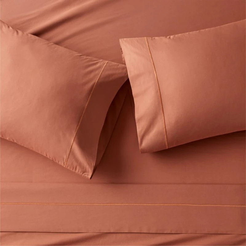 Marisal Organic Cotton 400 Thread Count Percale Chesnut Brown Sheet Set 3 Marisal Organic Cotton 400 Thread Count Percale Chesnut Brown Sheet Set