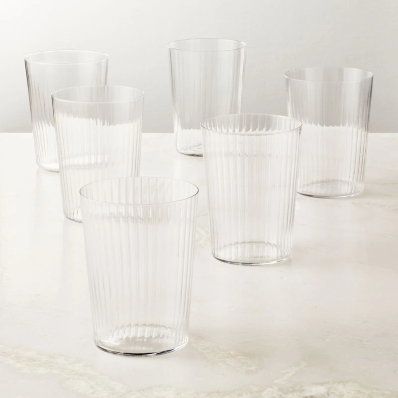 Marta Optic Fluted Cooler Glasses Set Of 6 3 Marta Optic Fluted Cooler Glasses Set Of 6