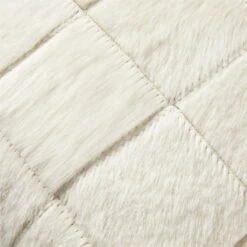 Match White Hide Throw Pillow With Down-Alternative Insert 20" -Home Furnishing Shop MatchWtHidePillow20X20inAVSSF22