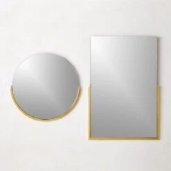 Mimi Round Polished Brass Wall Mirror 24" 9 Mimi Round Polished Brass Wall Mirror 24" -Home Furnishing Shop MimiPldBsWallMrrrsGrpFHS22