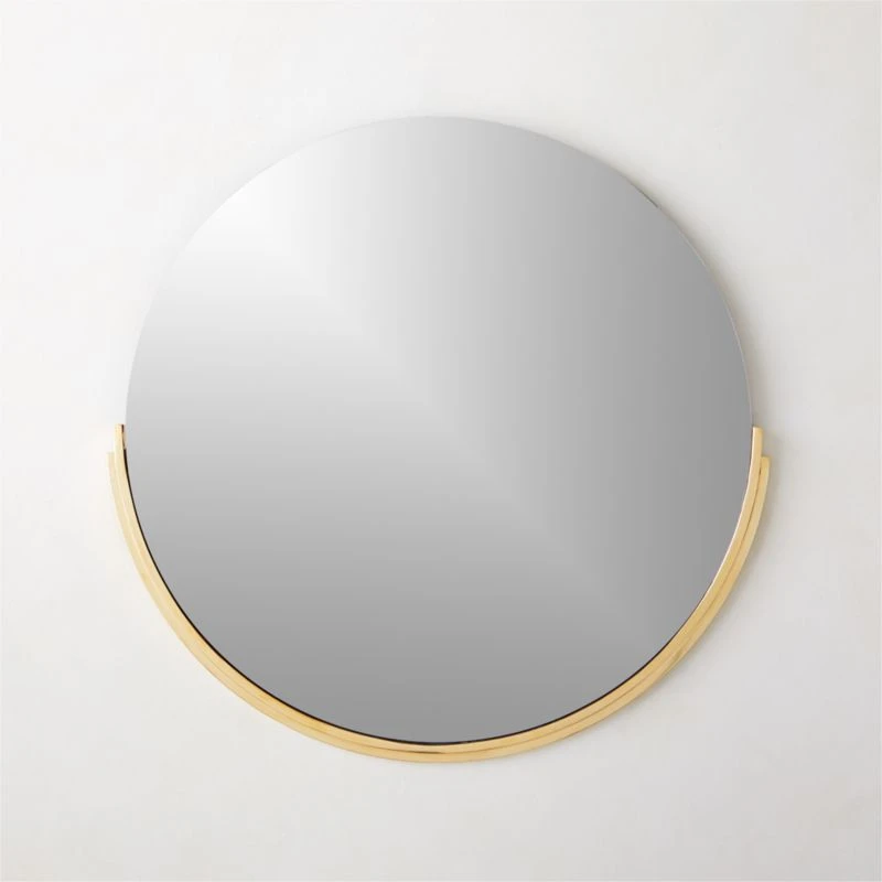 Mimi Round Polished Brass Wall Mirror 24" 3 Mimi Round Polished Brass Wall Mirror 24"