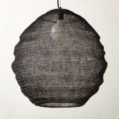 Mirage Chainmail Black Pendant Light 24"