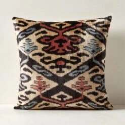 Molti Turkish Silk Throw Pillow With Feather-Down Insert 20"