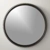 Monaco Black Round Wall Mirror 33.5" 2 Monaco Black Round Wall Mirror 33.5" -Home Furnishing Shop MonacoBlkRndMirror33p5inSHF20