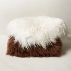 Mongolian Brown Sheepskin Fur Throw Blanket -Home Furnishing Shop MongolianSheepskinThrowGrpFHS23