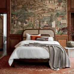 EUROPEAN FLAX™-Certified Linen White Duvet Cover And Shams -Home Furnishing Shop NadiCaneQueenBedJL20 1x1