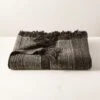 Nala Woven Striped Black Throw Blanket -Home Furnishing Shop NalaThrowSHF22