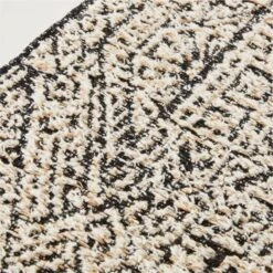 Nava Black And White Patterned Table Runner 14"x90" -Home Furnishing Shop NavaRunner14X120inROF20