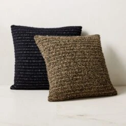 Nazare Brown Throw Pillow With Down-Alternative Insert 23'' -Home Furnishing Shop NazarePillowGroupFHS23