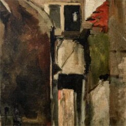 'Neighborhood Street In Rijswijk' Framed Reproduction By George Hendrik Breitner 25''x37'' -Home Furnishing Shop NgbrhdSttRijswijk25x37inAVSHF22