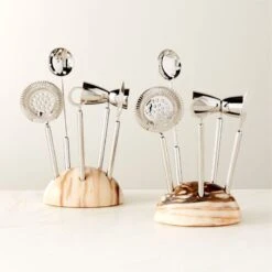 5-Piece Ohara Marble Bar Tool Set -Home Furnishing Shop OharaMrbl5PcBarToolSetAV3SHF22