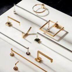 Blaine Polished Nickel Towel Bar 18" 11 Blaine Polished Nickel Towel Bar 18" -Home Furnishing Shop OrbitTowelRingAG21 1x1 3