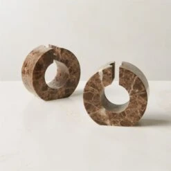 Orla Brown Marble Taper Candle Holder 9 Orla Brown Marble Taper Candle Holder -Home Furnishing Shop OrlaMarbleTaperHolderAV3SHF23