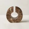 Orla Brown Marble Taper Candle Holder -Home Furnishing Shop OrlaMarbleTaperHolderSHF23