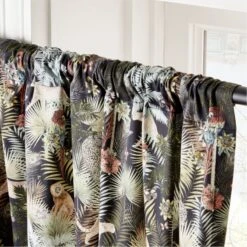 Palm Grove Jungle-Print Window Curtain Panel 48"x84" -Home Furnishing Shop PalmGroveCrtnPanel96inAV2SHF22