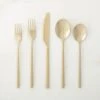 20-Piece Pin Shiny Gold Flatware Set