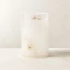 Poe White Alabaster Pillar Candle Holder Small -Home Furnishing Shop PoeAlbstrPillarHolderSmSHF23