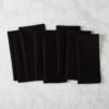 Poplin Black Cloth Napkins Set Of 8 1 Poplin Black Cloth Napkins Set Of 8 -Home Furnishing Shop PoplinNapkinBlkS8SHS17