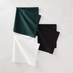 Poplin Dark Green Cloth Napkins Set Of 8 -Home Furnishing Shop PoplinNapkinGroupFHF22