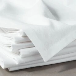 Poplin White Cloth Napkins Set Of 8 -Home Furnishing Shop PoplinWhiteNapkinS8ROF18